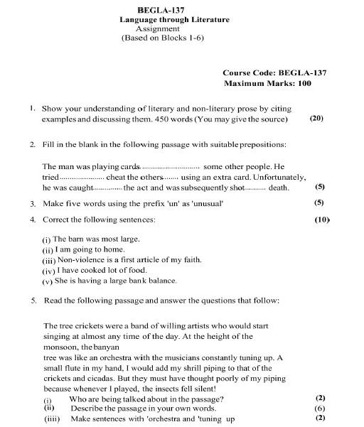 begla 137 solved assignment free download pdf