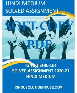 IGNOU BHIC-104 SOLVED ASSIGNMENT 2020-21 HINDI MEDIUM