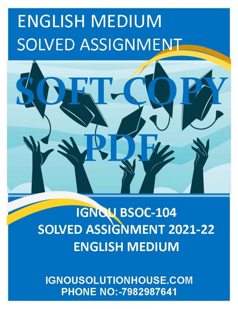 bsoc 104 solved assignment 2021 pdf