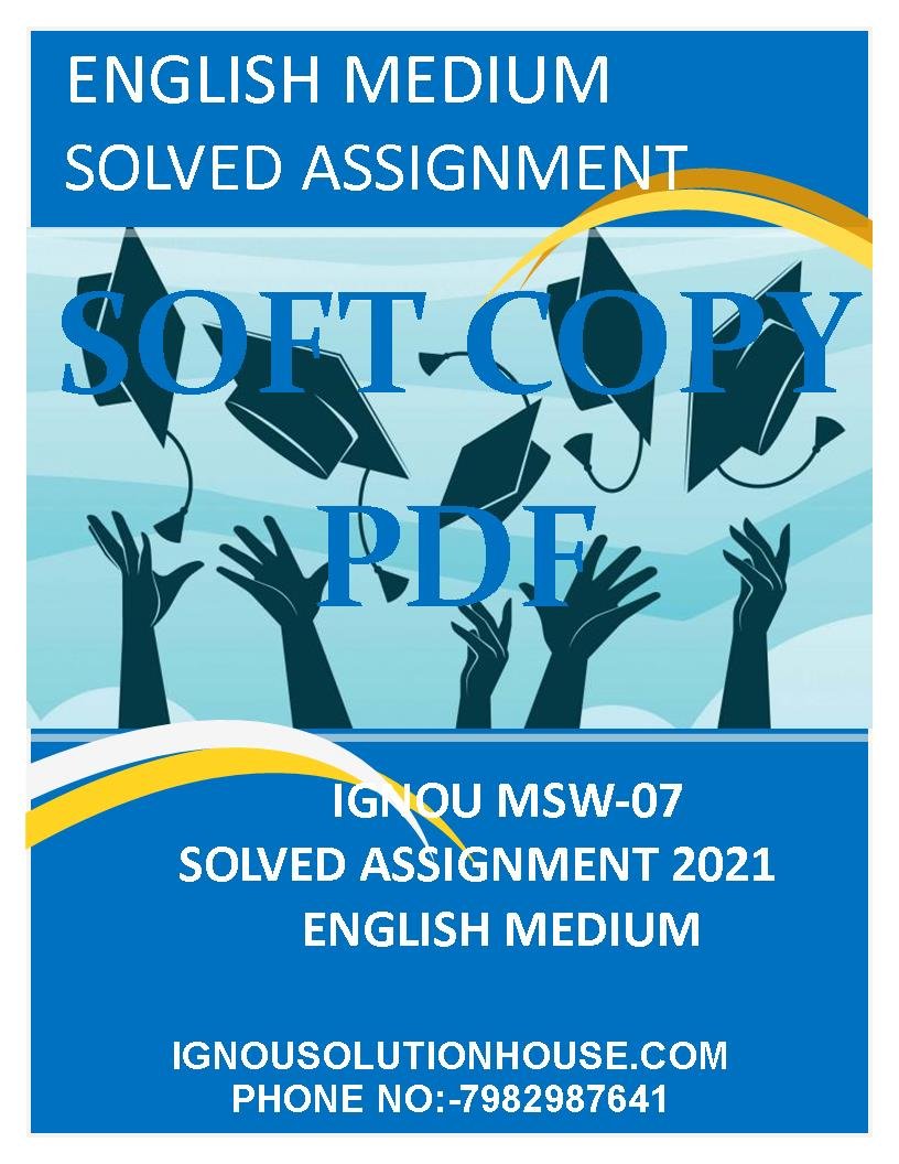 ignou msw solved assignment 2021 22