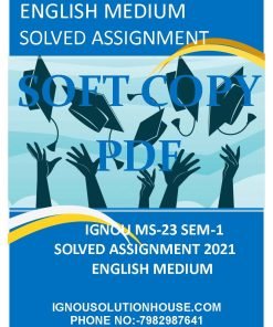IGNOU MS-23 SOLVED ASSIGNMENT 2021 ENGLISH MEDIUM