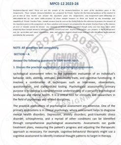 IGNOU MPCE-12 SOLVED ASSIGNMENT 2023-24 ENGLISH MEDIUM (MAPC)