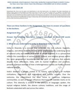 IGNOU BSOC-132 SOLVED ASSIGNMENT 2023-24 ENGLISH MEDIUM