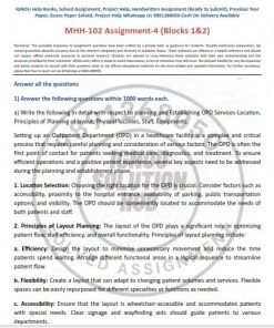 IGNOU MHH-102  AS-4 SOLVED ASSIGNMENT JAN 2023 ENGLISH MEDIUM (PGDHHM)
