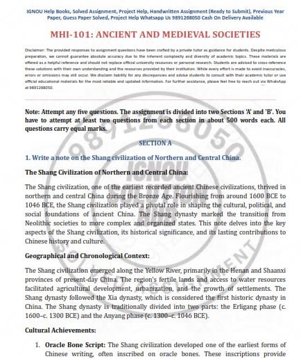 IGNOU MHI-101 Solved Assignment 2023-24 English Medium (MAHI)