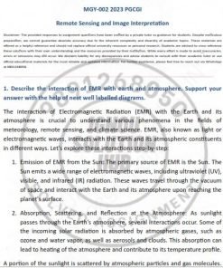 IGNOU MGY-1 SOLVED ASSIGNMENT JAN &JULY 2023 ENGLISH MEDIUM (PGCGI)