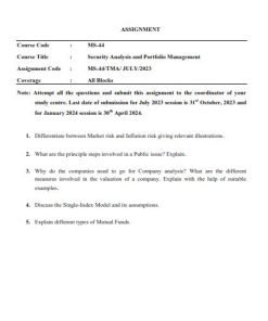 IGNOU MS-44 SOLVED ASSIGNMENT JULY 2023 ENGLISH MEDIUM