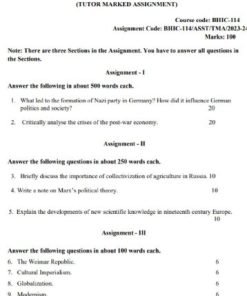 IGNOU BHIC-114 Solved Assignment 2023-24 English Medium