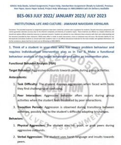 IGNOU BES-63 Solved Assignment 2022-23 English Medium (CPDT)