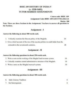 IGNOU BHIC-109 Solved Assignment 2023-24 English Medium