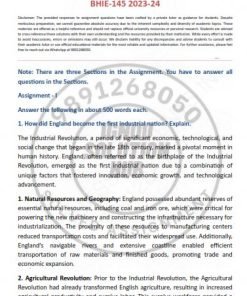 IGNOU BHIE-145 Solved Assignment 2023-24 English Medium