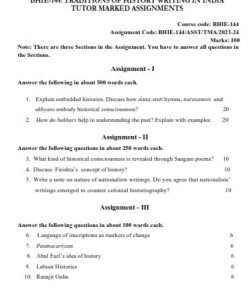 IGNOU BHIE-144 Solved Assignment 2023-24 English Medium