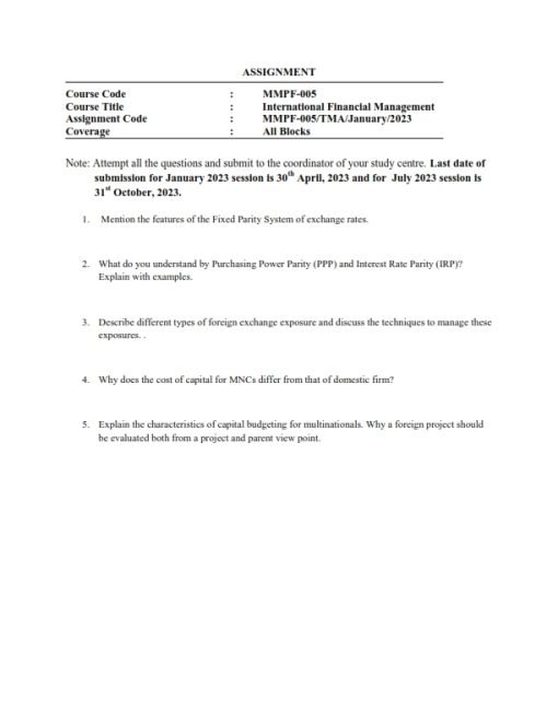 IGNOU MMPF-5 Solved Assignment 2023-24