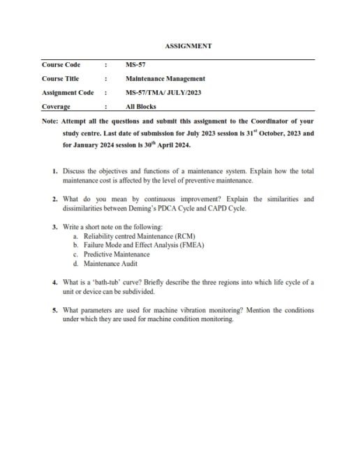 IGNOU MS-57 Solved Assignment July 2023 English Medium