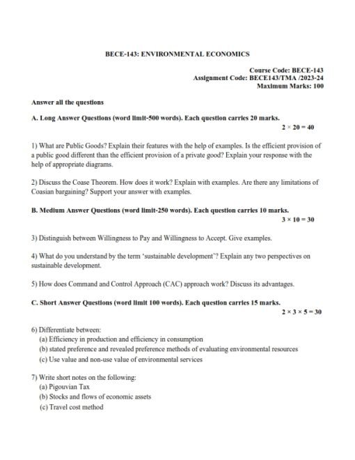 IGNOU BECE-143 Solved Assignment 2023-24 English Medium