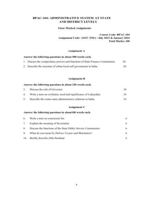 IGNOU BPAC-104 Solved Assignment 2023-24 English Medium