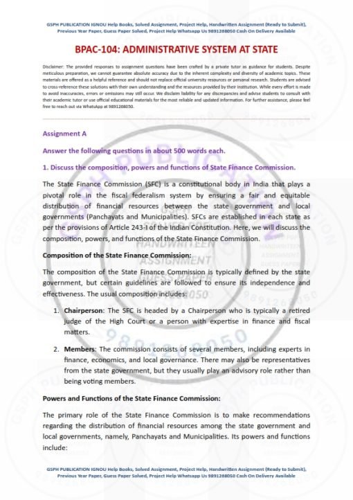 IGNOU BPAC-104 Solved Assignment 2023-24 English Medium