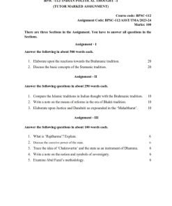 IGNOU BPSC-112 Solved Assignment 2023-24 English Medium