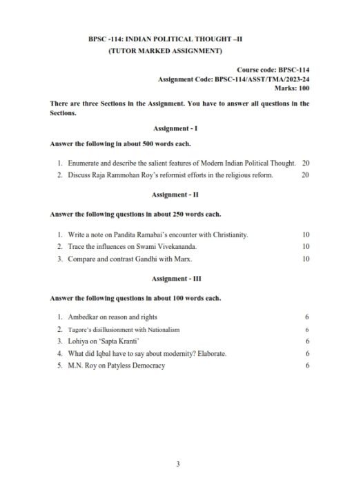 IGNOU BPSC-114 Solved Assignment 2023-24 English Medium