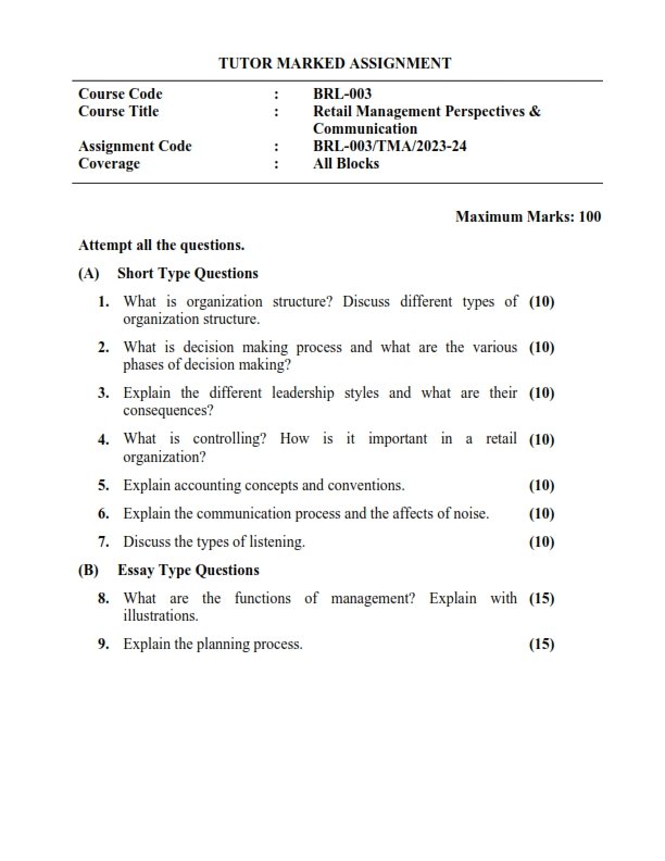 solved assignment ignou 2023