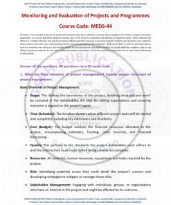 IGNOU MEDS-44 Solved Assignment 2023-24 English Medium