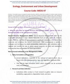 IGNOU MEDS-47 Solved Assignment 2023-24 English Medium