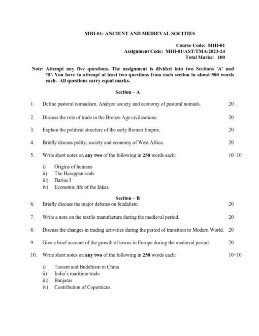 IGNOU MAH 1st Solved Assignment 2023-24 English Medium (Combo Mhi-1-2-4-5)