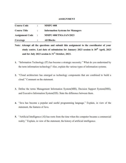 IGNOU MBA 2nd Solved Assignment 2023-24 English Medium (Combo Mmpc-8-9-10-11-12-13-14)