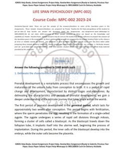 IGNOU MAPC 1st Solved Assignment 2023-24 English Medium (Combo Mpc-1-2-3-4-5-6)