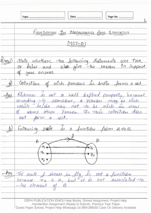 IGNOU MST-01 Solved Assignment 2023 English Medium