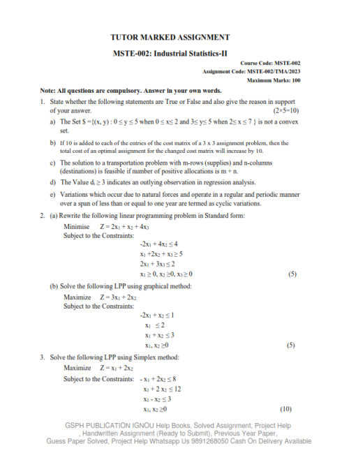 IGNOU MSTE-02 Solved Assignment 2023 English Medium