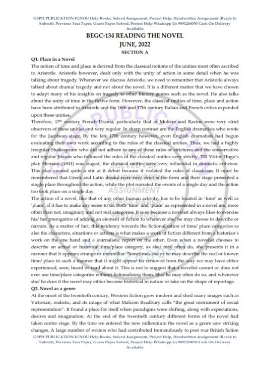 IGNOU BEGC-134 Previous Year Solved Question Paper (June 2022) English Medium