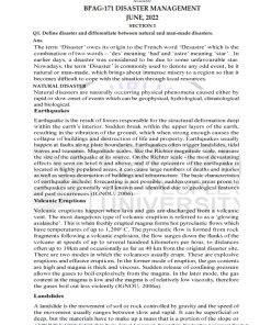 IGNOU BPAG-171 Previous Year Solved Question Paper (JUNE 2022) English Medium