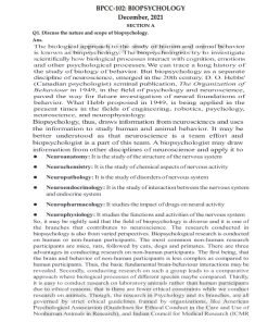 IGNOU BPCC-102 Previous Year Solved Question Paper (Dec 2021) English Medium