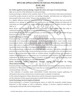 IGNOU BPCS-188 Previous Year Solved Question Paper (June 2022) English Medium