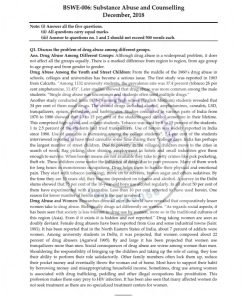IGNOU BSW-6 Previous Year Solved Question Paper (Dec 2017,June Dec 2018) English Medium