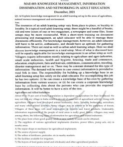 IGNOU MAE-003 Previous Year Solved Question Paper (Dec 2021) English Medium
