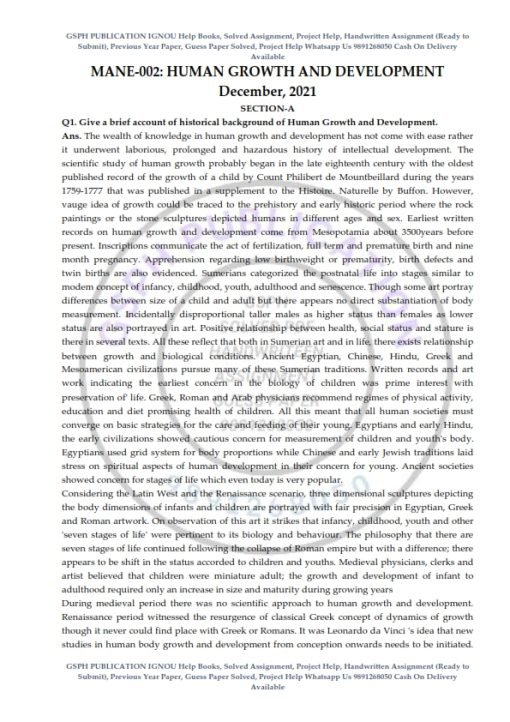 IGNOU MANE-002 Previous Year Solved Question Paper (Dec 2021) English Medium