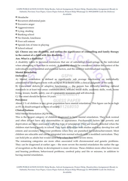 IGNOU MCFT-007 Previous Year Solved Question Paper (June 2022) English Medium