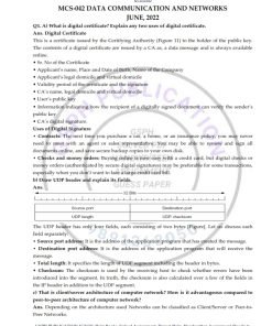 IGNOU MCS-042 Previous Year Solved Question Paper (June 2022) English Medium