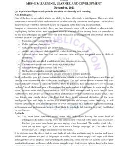 IGNOU MES-13 Previous Year Solved Question Paper (Dec 2021) English Medium