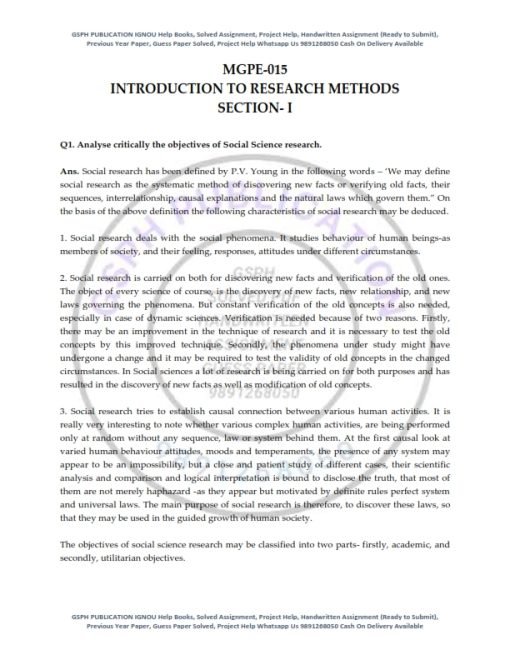 IGNOU MGPE-015 Previous Year Solved Question Paper (Dec 2021) English Medium