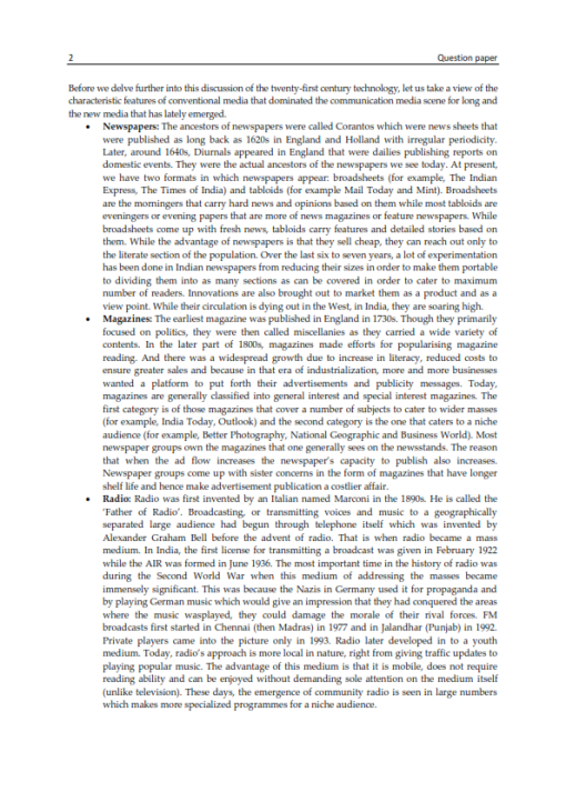 IGNOU MJM-20 Previous Year Solved Question Paper (June 2022) English Medium