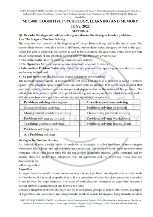 IGNOU MPC-1 Previous Year Solved Question Paper (June 2022) English Medium