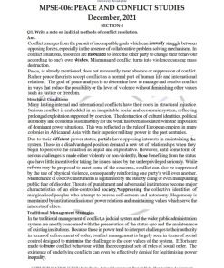 IGNOU MPSE-6 Previous Year Solved Question Paper (Dec 2021) English Medium