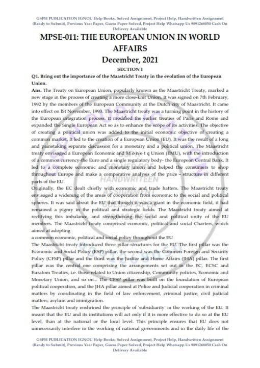 IGNOU MPSE-11 Previous Year Solved Question Paper (Dec 2021) English Medium