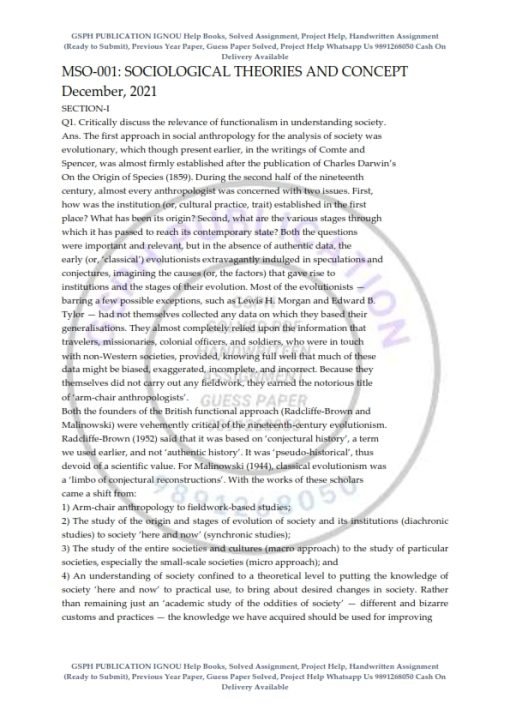 IGNOU MSO-001 Previous Year Solved Question Paper (Dec 2021) English Medium