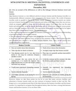 IGNOU MTTM-015 Previous Year Solved Question Paper (Dec 2021) English Medium