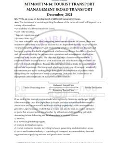 IGNOU MTTM-014 Previous Year Solved Question Paper (Dec 2021) English Medium