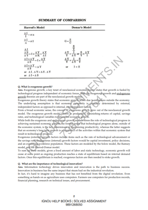 IGNOU BECC-109 Guess Paper Solved English Medium